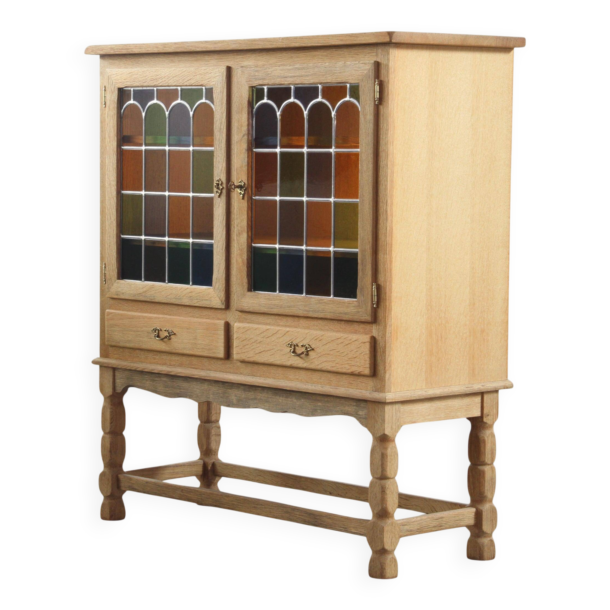 Vintage 1994 Danish Modern Oak Cabinet in the style of Henning Kjærnulf