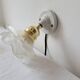 Duo of glass and porcelain flower wall lights