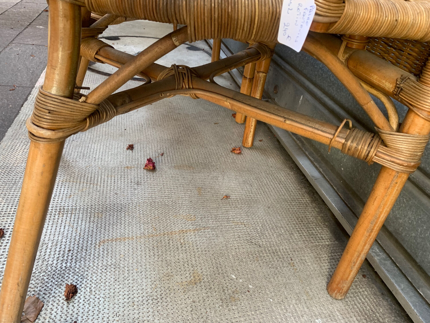 Paire de fauteuils en rotin années 80’