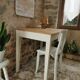 Small table, desk and its patinated chair