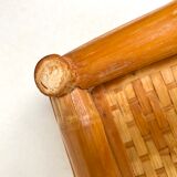 Vintage bamboo and rattan tray