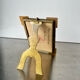 Antique  Metal Photo Frame gold colored brass  frame