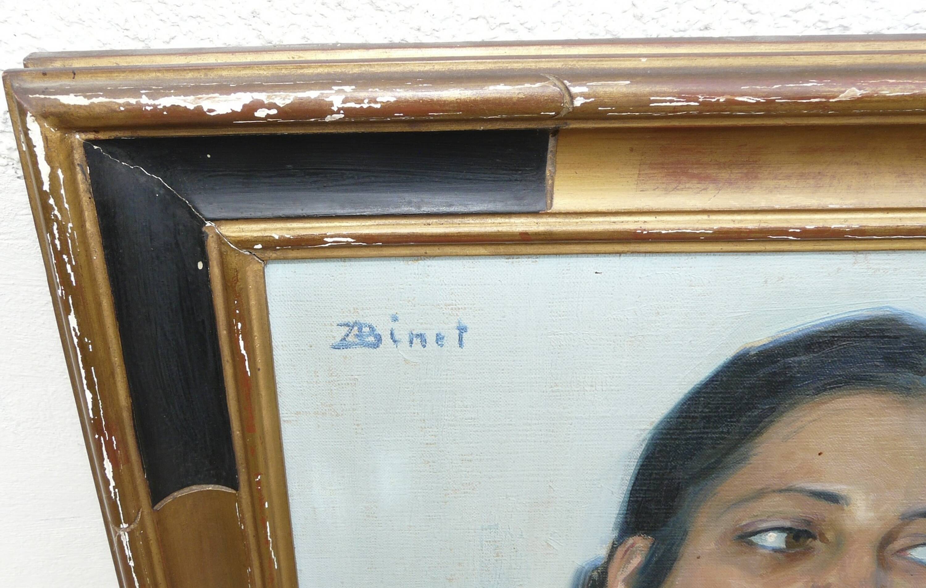 Portrait of a gypsy by Alice Rose Laure Binet - Art Deco painting