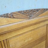 1930s oak headboard