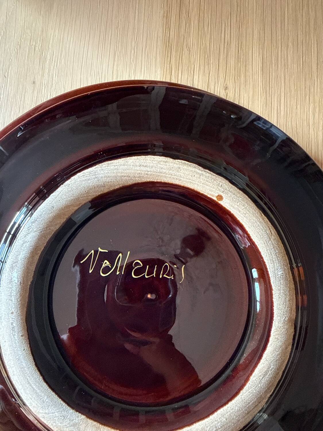Service vintage Vallauris années 60 – décor émail cristallisé aubergin