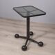 Vintage 1970s side table trolley in black metal and glass by allegri parma