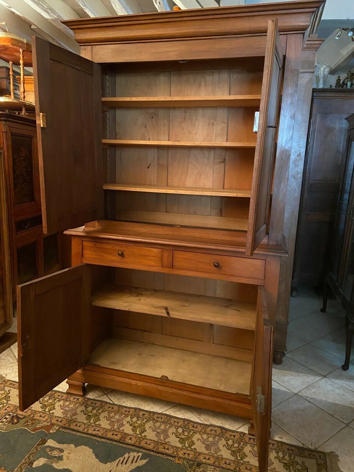 Buffet two bodies in cherry tree louis-Philippe style