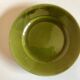 Set of 6 plates in green faience 1960