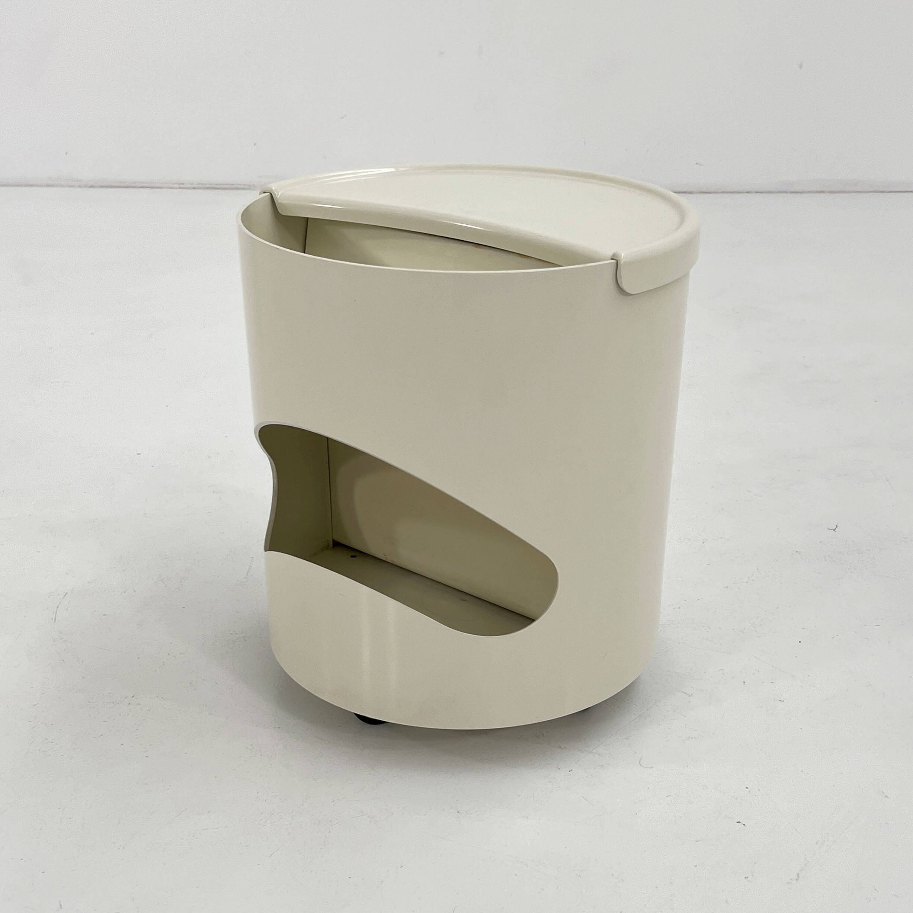 Table d'appoint Robo blanche par Joe Colombo pour Elco, 1970