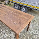 Antique rustic farmhouse table in solid oak, 19th century
