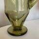 Vase in lime green blown glass modernist 1950