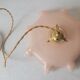 Suspension en opaline rose