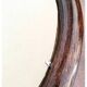 Miroir rond en bambou des années 1970