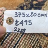 Distressed Turkish Runner 375x80 cm wool Vintage Tribal Rug