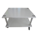 Table basse space age double plateaux en acier laqué blanc, France