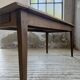 Table de ferme noyer pieds fuseaux 1950