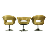 Set of 3 Vintage Swedish design Johanson 'Largo' swivel chairs, 1990s