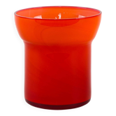 Red glass vase, Danish design, 1970s, made in Denmark