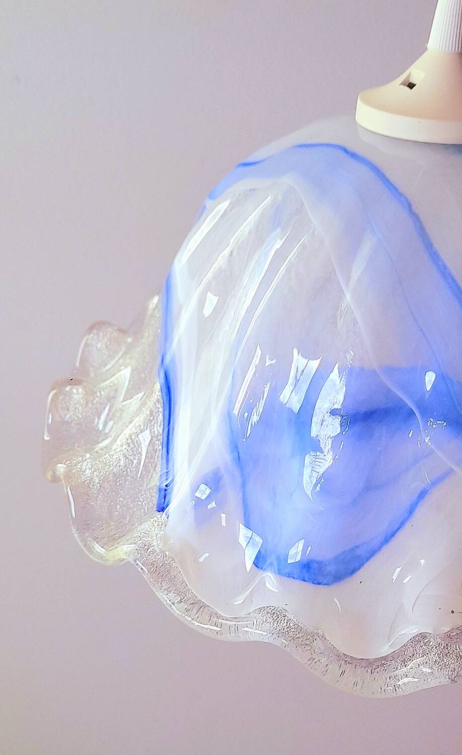 Murano blown glass jellyfish pendant light