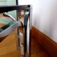 1970s chrome metal designer coffee table