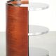 Mobile side table / bar table with black glass tops