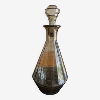 Amber glass decanter