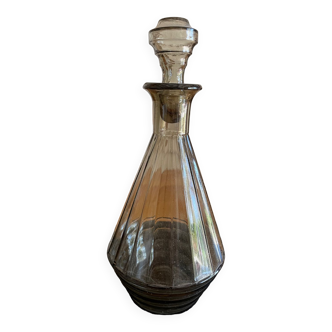 Amber glass decanter
