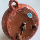 Ambient spot in orange glazed terracotta from the 1960s