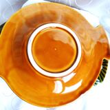 4 assiettes à poisson barbotine Sarreguemines vintage, assiettes vintage.