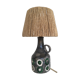 Ceramic lamp 1960 rope lampshade