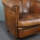 Fauteuil club en cuir de mouton
