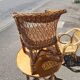 Salon enfant vintage rotin