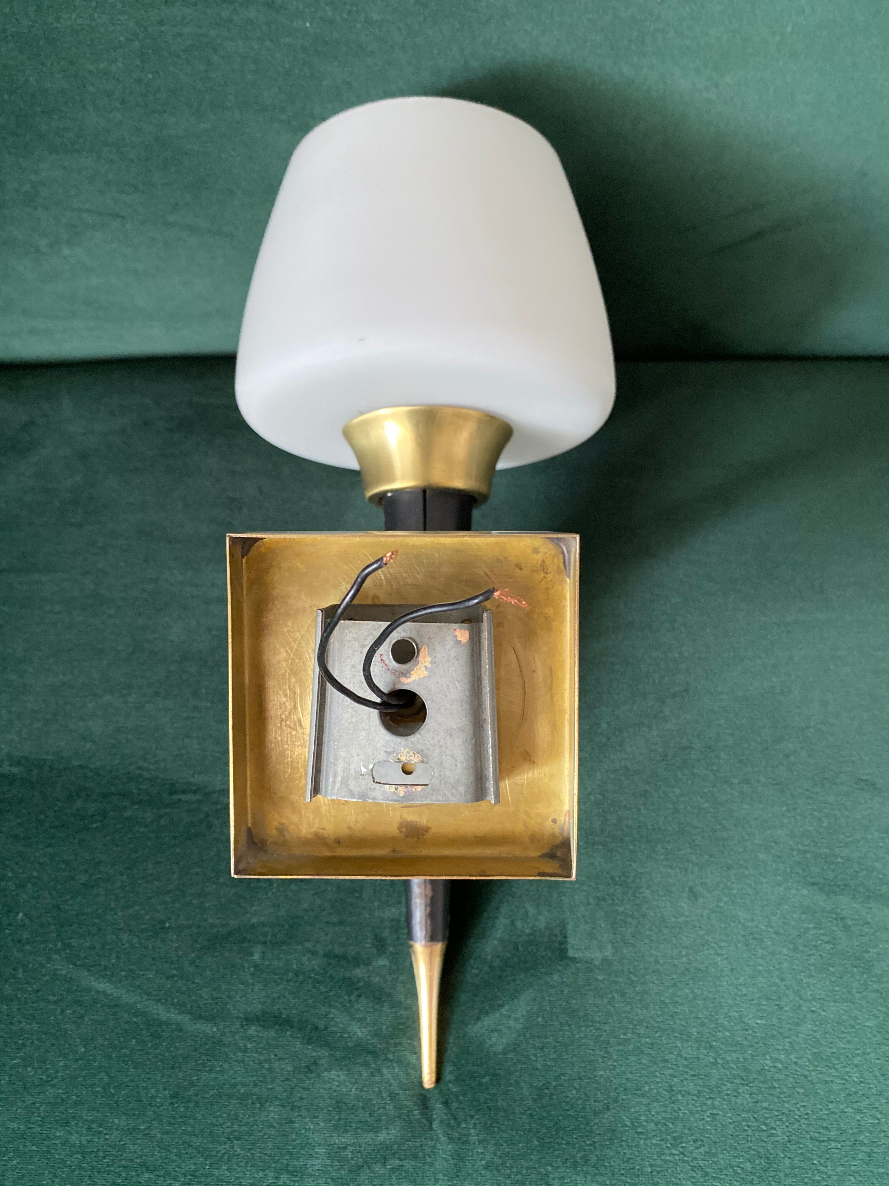 Brass torch sconce
