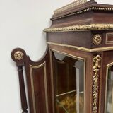 Napoleon III Mahogany and Chiseled Bronze Display Cabinet, 19th Century