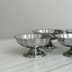 Lot de 6 coupelles basses en métal inox