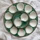 Round oyster or shell dish, vintage earthenware slip
