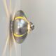Pair of vintage wall lights, brushed aluminium, France, 1970.