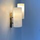 Vintage double wall light, brass and Perspex, Italy 1970