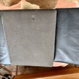 Canape seltz elm and leather design 1960