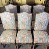 Suite of 6 Louis XIII style chairs, sheep bone