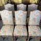 Suite de 6 chaises de style Louis XIII, os de mouton