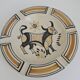 Wall plate in Talavera pottery, Iberian bull, Spain 1960s