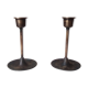 Pair of vintage Scandinavian brass candlesticks
