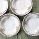 Soup plates x4, Onnaing, Guirlande model, 19th century
