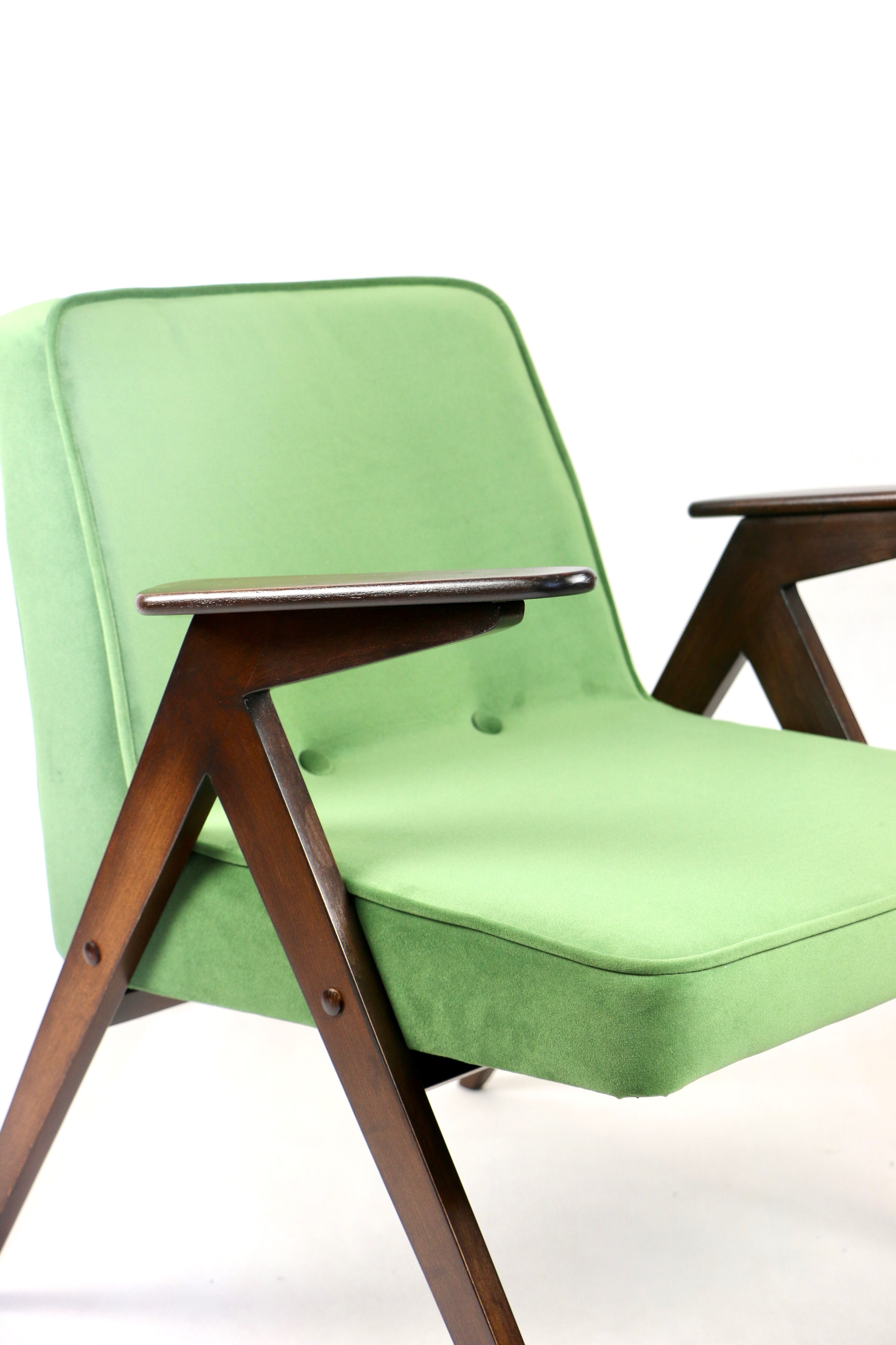 Green Bunny Armchair by Józef Chierowski, 1970s