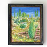 Vintage landscape painting