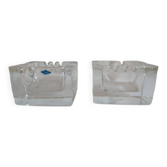 Nuutarjarvi heavy glass ashtray