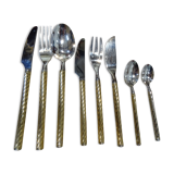 Ménagère en métal argenté et doré 104 couverts