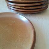 Set of 8 vintage brenne stoneware flat plates