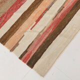 Grand Kilim Vintage Géometrique, Tons Terre & Rouge, Fait Main, 293x386 Cm